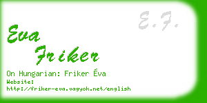 eva friker business card